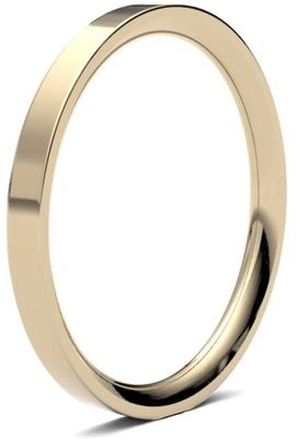 James Moore Wedding Rings | 9ct Yellow Gold | 2mm | Heavy | Flat Court | AG_2LHE-9Y