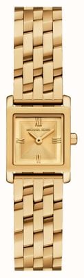 Michael Kors Georgie Square (19mm) Gold Dial / Gold PVD Stainless Steel Bracelet MK4931