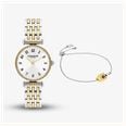 Coach Ladies Cary White Dial Two Tone Bracelet Watch & Two Tone C Bracelet Gift Set 14000140