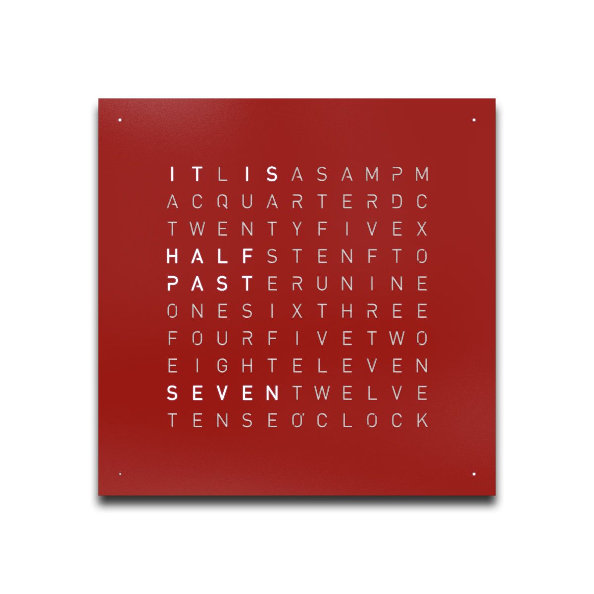 QLOCKTWO QT4ENREPC-UK EARTH 45 STEEL SERIES RED PEPPER ( Watch