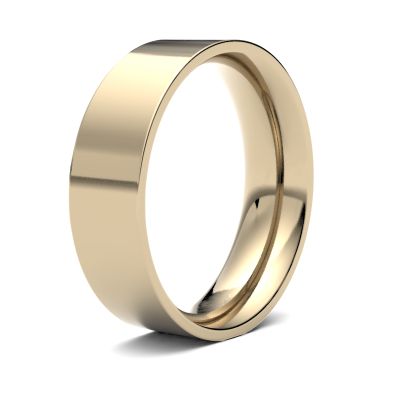 James Moore Wedding Rings | 18ct Yellow Gold | 6mm | Medium | Flat Court | AG_6GME-18Y