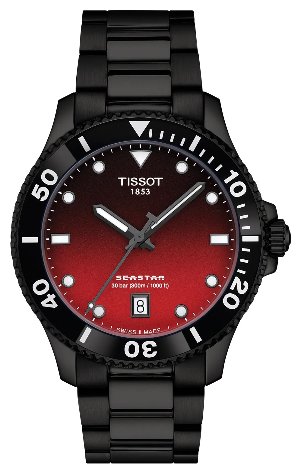 Tissot T1204103342100 Seastar 1000 (40mm) Gradient Red Dial Watch