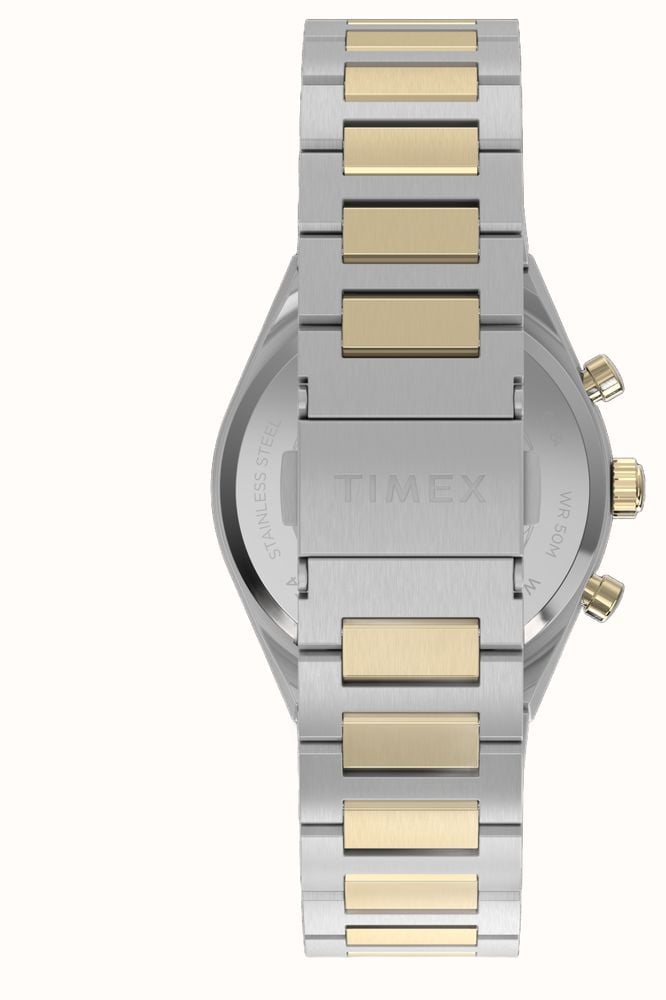 Timex Q Timex Continental Chronograph 36MM Two-Tone Stainless Steel Bracelet Watch TW2Y92300 - alternate view 3
