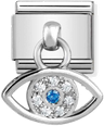Nomination Classic Greek Eye Sterling Silver & Steel Charm 331800/22