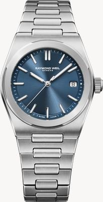 Raymond Weil A.R.T. Date Automatic (38mm) Metallic Blue Sunray-Brushed Dial / Stainless Steel Bracelet 1000-ST-50001