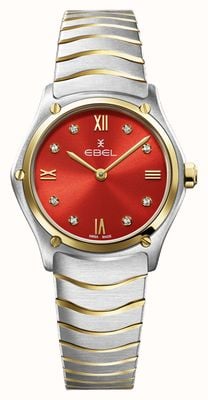 EBEL Sport Classic Lady - 8 Diamonds (29mm) Luscious Red Dial / 18K Gold & Stainless Steel 1216594