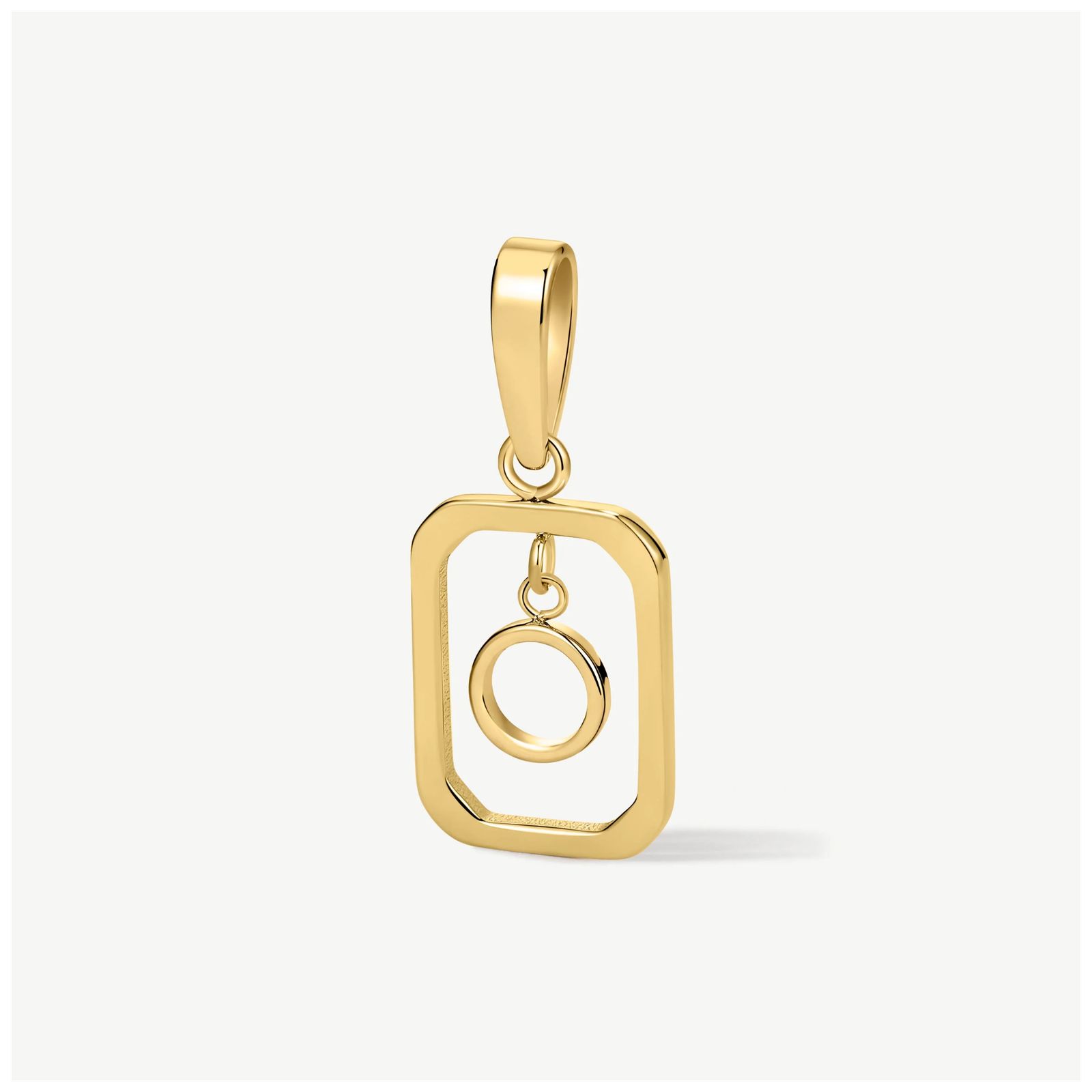D.LOUISE CH-18-15 Gold Tone Floating Initial Pendant - O Jewellery