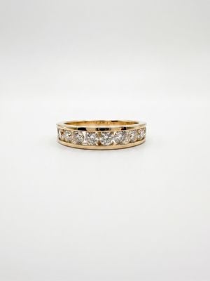 9ct Yellow Gold 1.03ct 12 Diamond Eternity Ring J82244