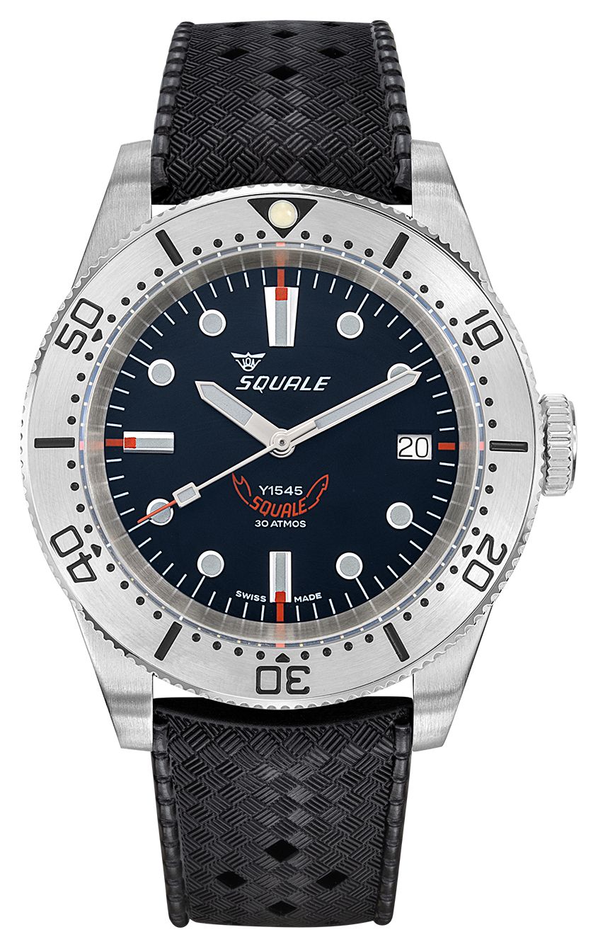 Squale 1545SSBK.HT 1545 Steel Black (40mm) Black Dial / Watch