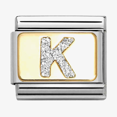 Nomination Classic Letter K Glitter Charm 030291/11