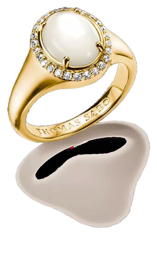 Thomas Sabo TR2542-M01-14-56 Halo ring with mother-of-pearl Jewellery