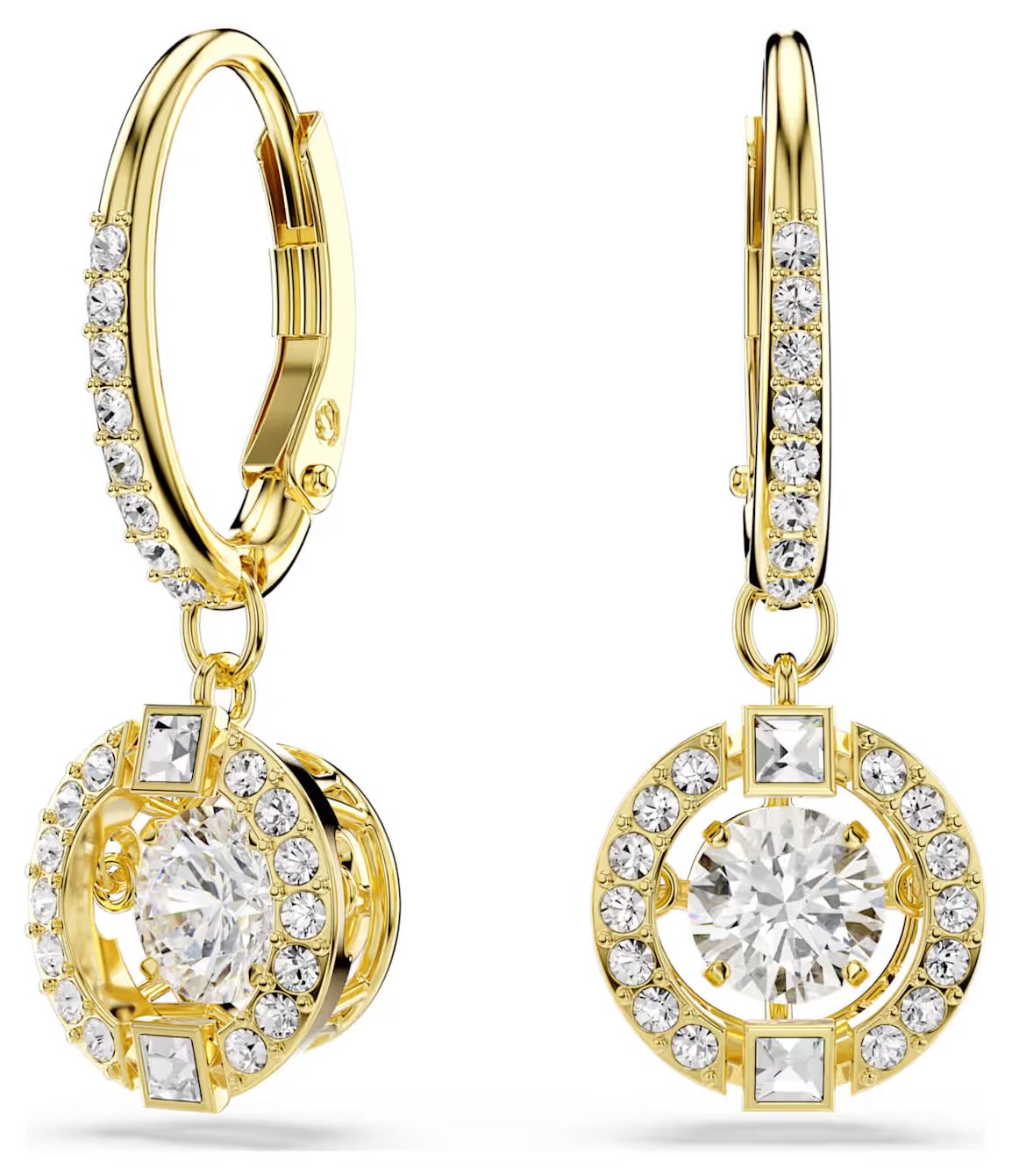 Swarovski 5758095 Una Angelic drop earrings Round cut, White Jewellery