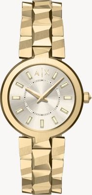 Armani Exchange Two-Hand Quartz (34mm) Champagne Sunray Dial / Gold PVD Stainless Steel Bracelet AX4409