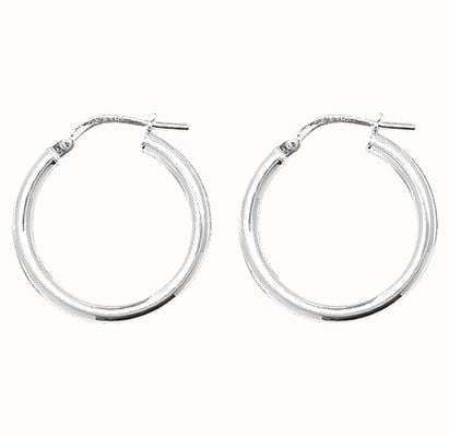 James Moore TH James Moore Silver 15mm Sleeper Hoops G5256