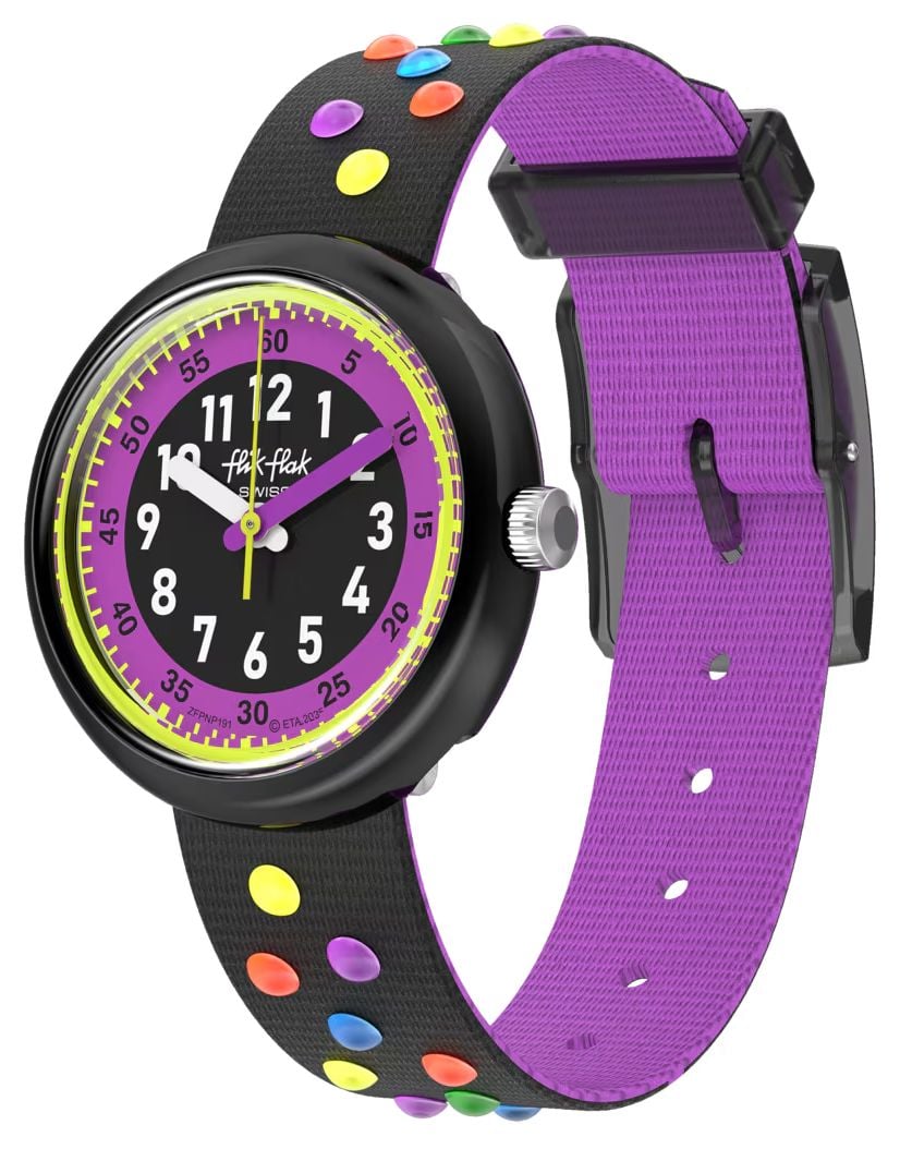 Flik Flak FPNP191 Children's ASTRO DISCO Themed Fabric Strap Watch