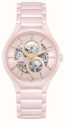 RADO True Round Open Heart Limited Edition (40mm) Photochromic Dial / Pink High-Tech Ceramic Bracelet R27183012