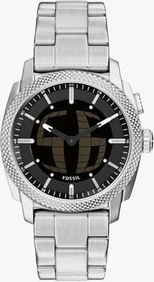 Fossil Machine Big-Tic Dual-Display (41mm) Negative Display Dial / Stainless Steel Bracelet FS6155
