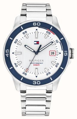 Tommy Hilfiger Men's Remy (43mm) White Dial / Stainless Steel Bracelet 1792227