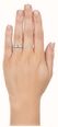 0.52ct Princess Natural Diamond 9ct White Gold Half Eternity Ring LFS1700-W - alternate view 4