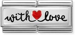 Nomination Classic Heart Sterling Silver & Steel Enamel Charm 330721/09