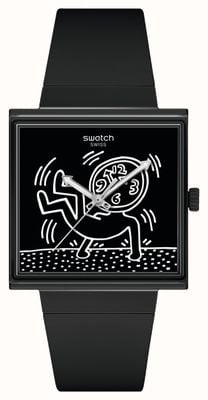 Swatch BREAK LOOSE (41.8mm) Black Dial / Black Bio-Sourced Material Strap SO34Z103