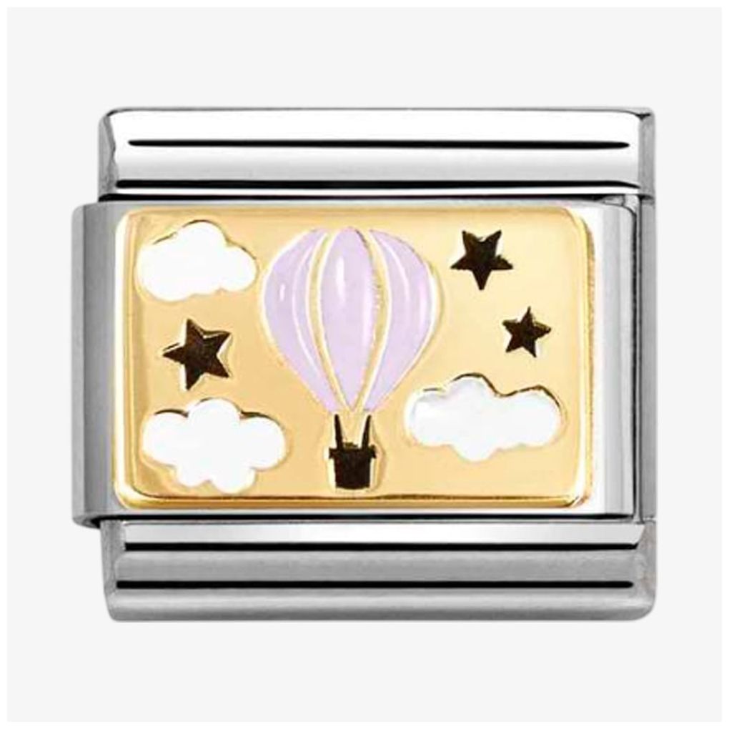 Nomination 030289/16 Classic Pink Hot Air Balloon 18ct Gold Jewellery