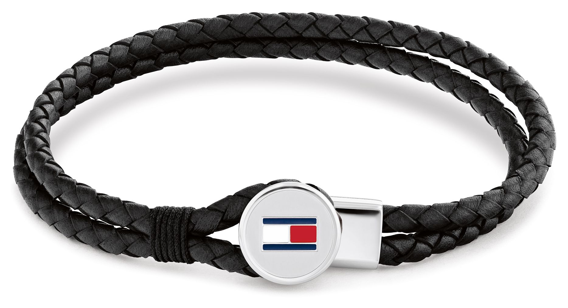 Tommy Hilfiger 2790654 Men's Bruce Black Leather Bracelet Jewellery