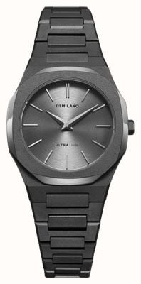 D1 Milano Ultra Thin Ultimate Grey (30mm) Grey Sunray Dial / Grey PVD Stainless Steel Bracelet UTBL32