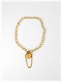 James Moore & Co Pre-Owned 9ct Yellow Gold Heart Locket Classic Curb Charm Bracelet 3.5mm Width J44237