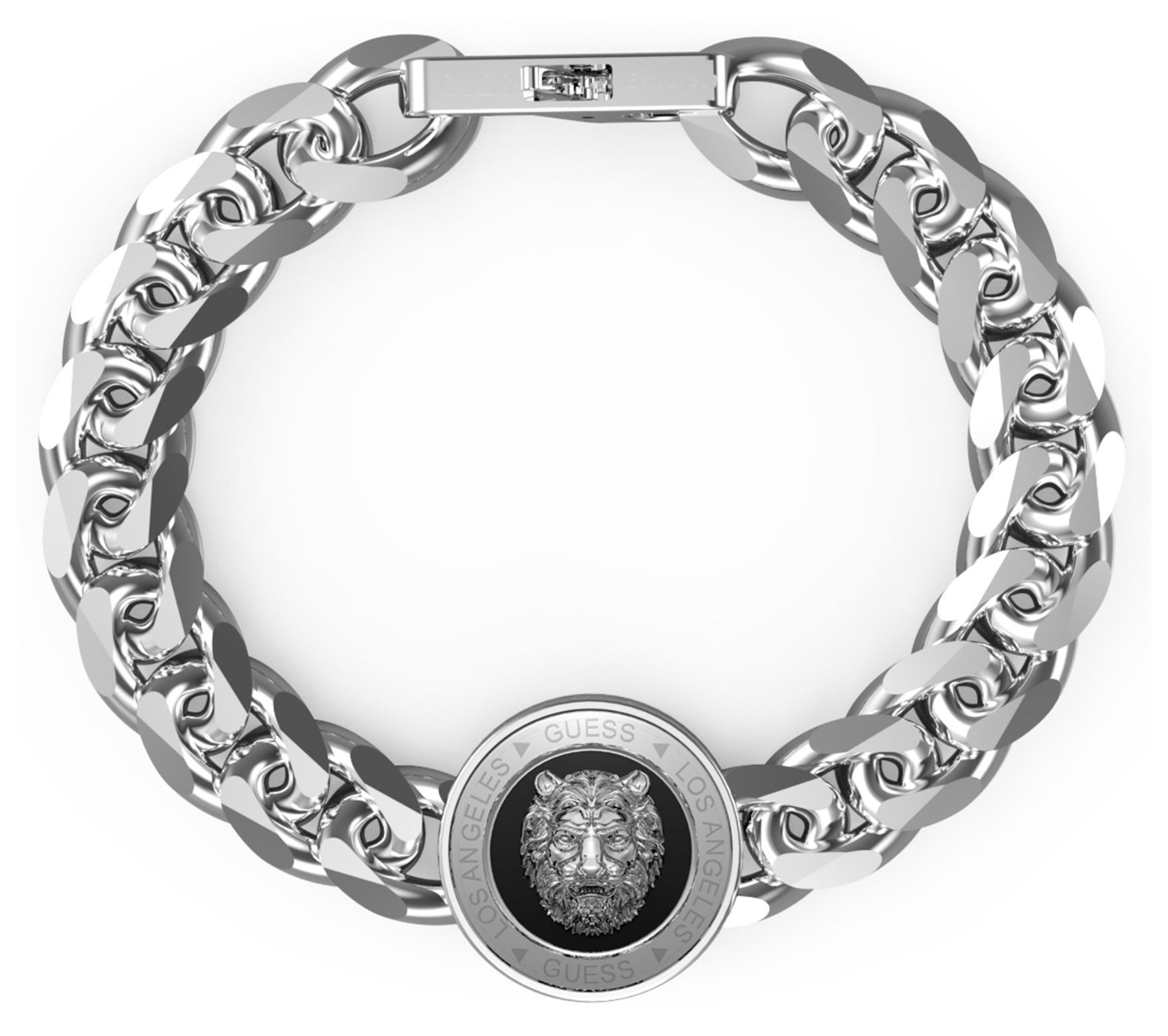 Guess UMB01314STBKL Men's Lion King Steel 21mm Lion Coin Jewellery