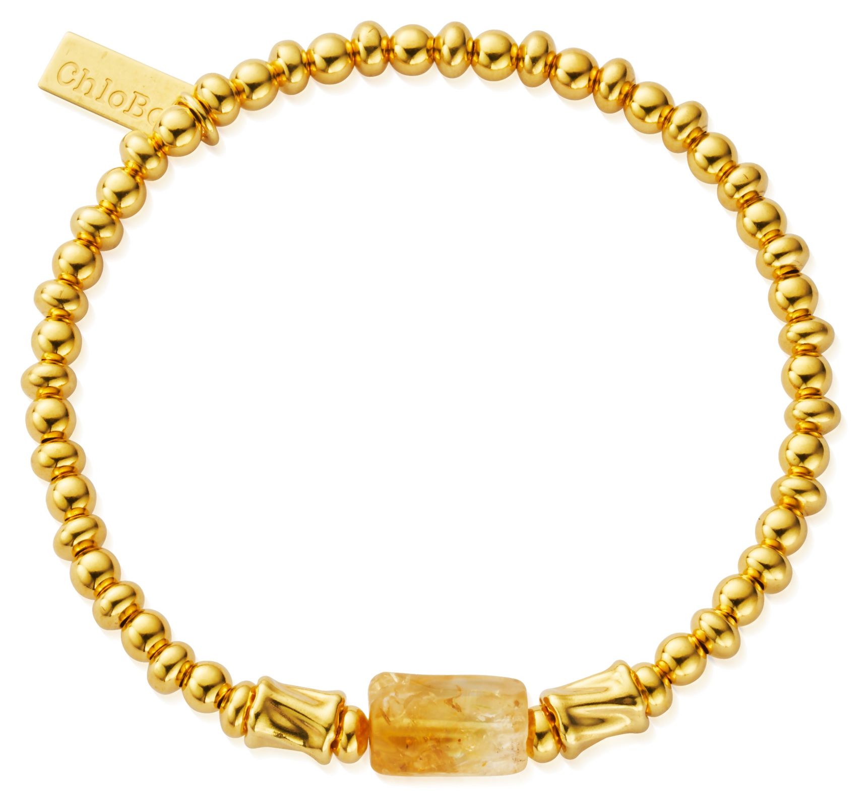 ChloBo GBSSC Joy Spirit Stone Bracelet - Citrine - 18ct Gold Jewellery