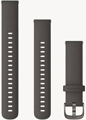 Garmin Quick Release Strap Only (18 Mm), Graphite With Slate Hardware 010-12932-0E