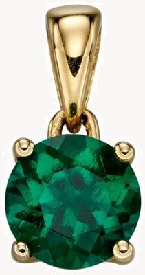 Elements Gold 9ct Y/g Emerald Cz May Birthstone Pendant Only GP2192
