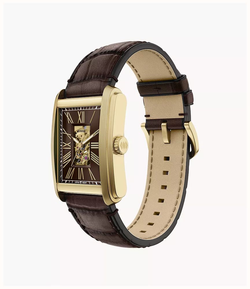 Fossil Carraway 30 mm Automatic Brown Croco Leather Watch ME3281 - alternate view 5