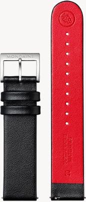 Mondaine Vegan Grape Leather Strap - Black - (20mm) FG312021Q