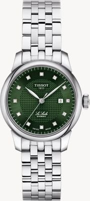 Tissot Le Locle Diamond Automatic (29mm) Green Clous de Paris Dial / Stainless Steel Bracelet T0062071109600