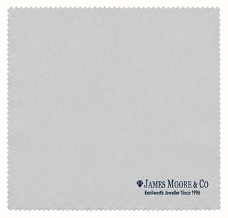 James Moore Jewellers Grey Logo Polishing Cloth J62029 James Moore Jewellers Grey Logo Polishing Cloth J62029