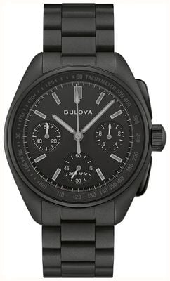 Bulova Lunar Pilot Black Hole Limited Edition (41mm) Black Musou Dial / Matte Black Ion Stainless Steel 98A335