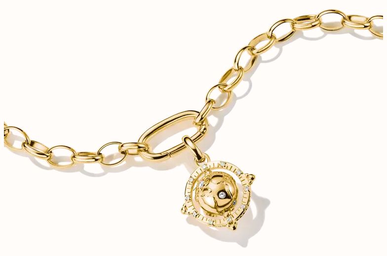 Thomas Sabo Thomas Sabo Charming Connect 18ct Gold Plated Globe Charm CC1348-M01-14 - alternate view 2