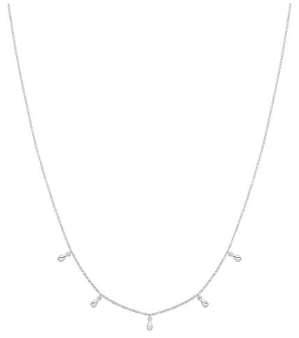 Treasure House G3394 Silver Multi Tear Drop Necklace Jewellery