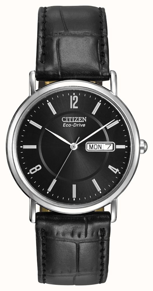 Citizen Men s Black Leather Strap Eco Drive BM8240 03E