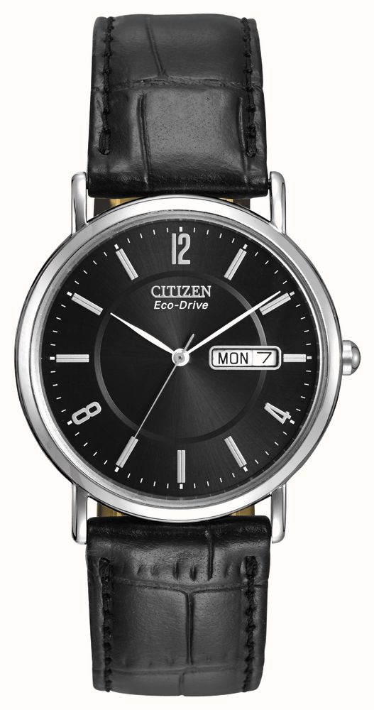 Citizen BM8240-11A Orologio Uomo Eco-Drive – Cassa Acciaio Oro Rosa, Quadrante Bianco, Cinturino Pelle Nera