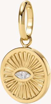 D.LOUISE Gold Plated Mini Evil Eye Talisman Charm CH-62
