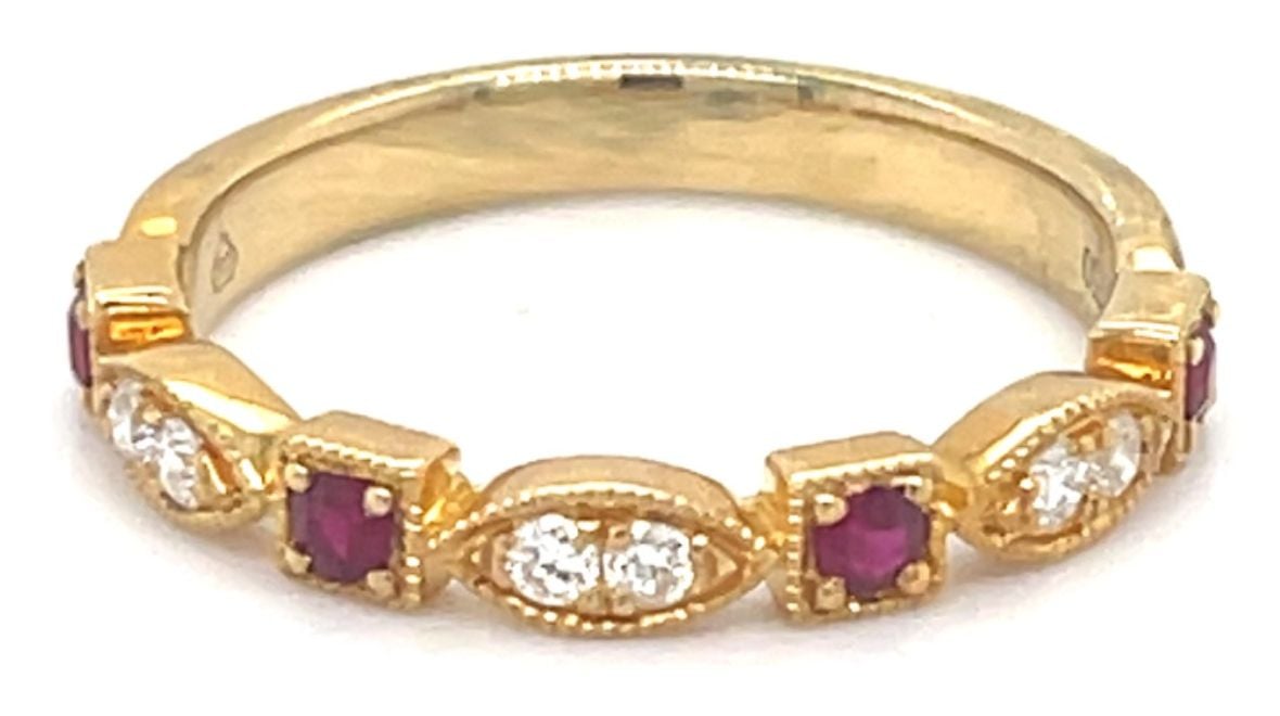 James Moore Clarity J58804 18ct Yellow Gold Ruby And Diamond Jewellery