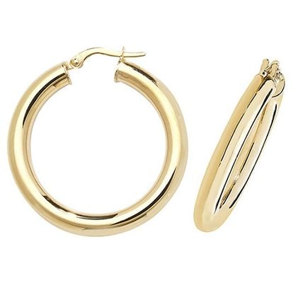 Treasure House ER1004-25 9k Yellow Gold Hoop Earrings 25 mm Jewellery