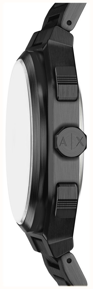 Armani Exchange Dual-Time Quartz (40mm) Black Dial / Black PVD Stainless Steel Bracelet AX1478 - alternate view 2