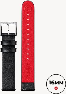 Mondaine Vegan Grape Leather Strap - Black - (16mm) FG3116.21Q