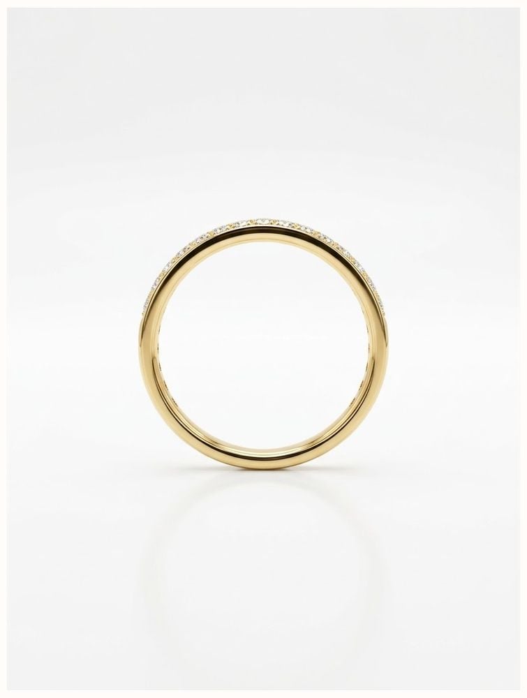 James Moore & Co 0.20ct Round Brilliant Natural Diamond 18ct Yellow Gold Half Eternity Ring J7928 - alternate view 3