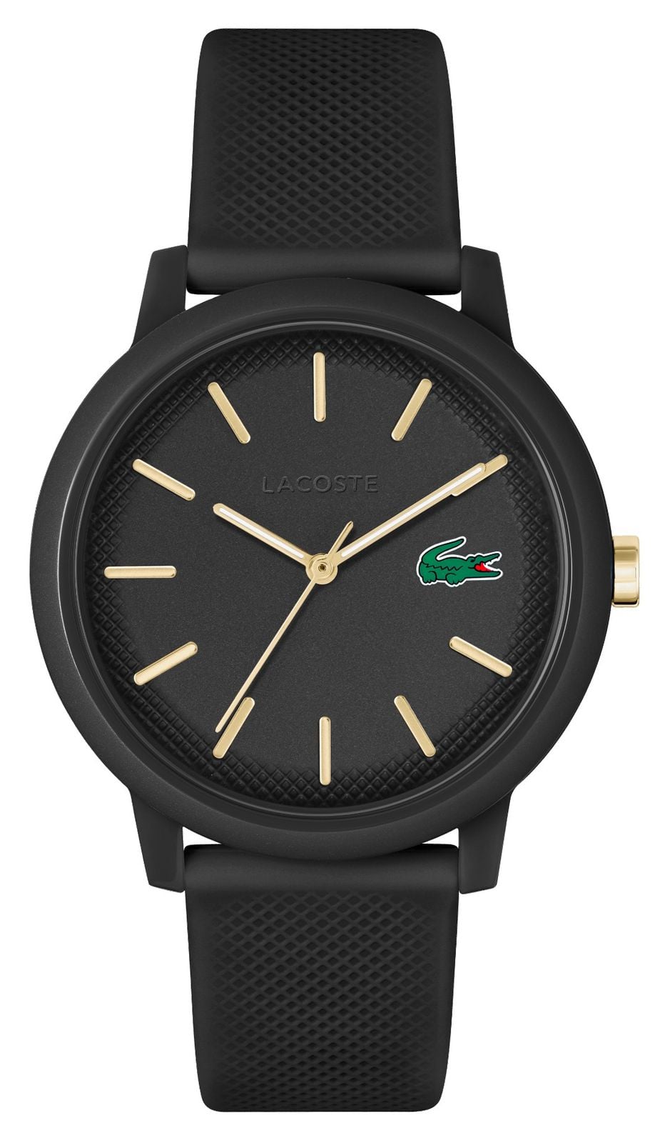 Lacoste 2011233 12.12 | Black Dial | Black Resin Strap Watch