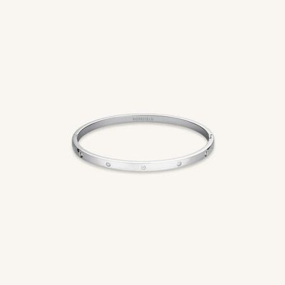 Rosefield Jewellery Ladies Crystal Stainless Steel silver Bangle JBCBS-J1040